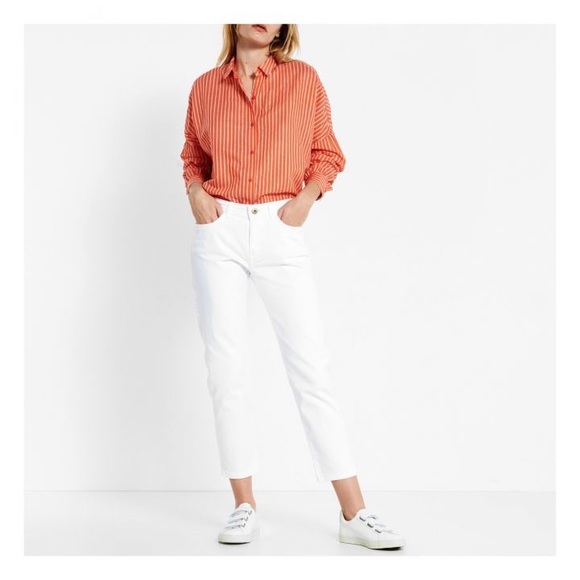 ▫️Sessun▫️Paraiso Coral Striped Cotton Shirt - Picture 4 of 7